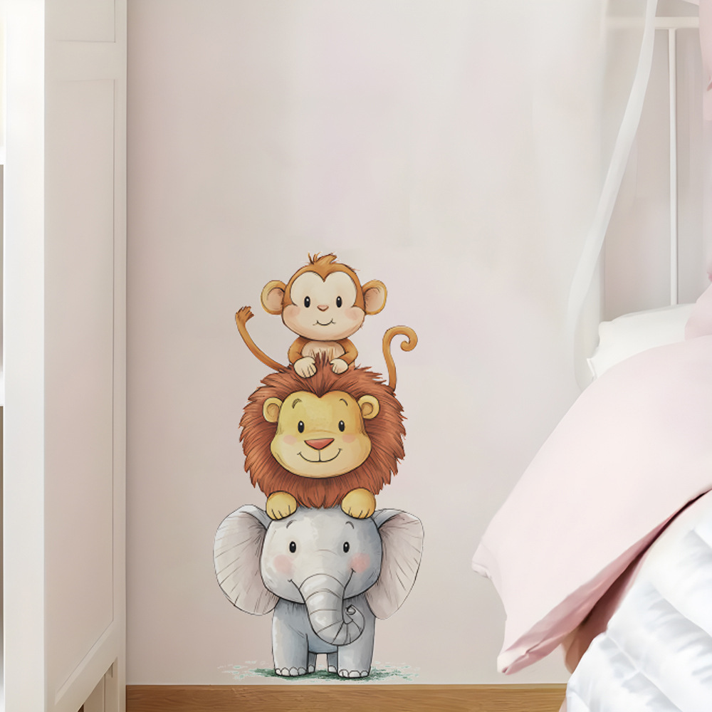 Baby Nursery Vinyl - Stiker Dinding Hewan Hutan Lucu untuk