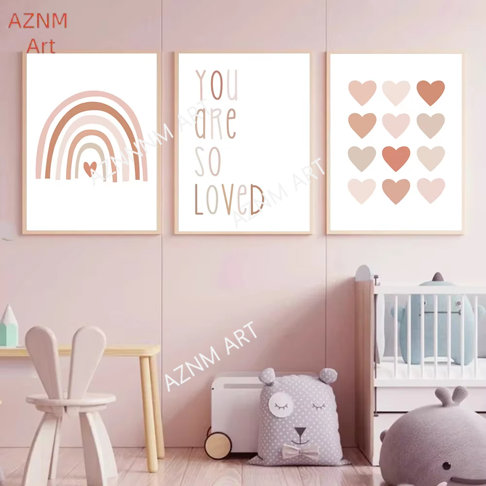 Baby Nursery Girl - 1/3 Buah, Poster Seni Dinding Kartun