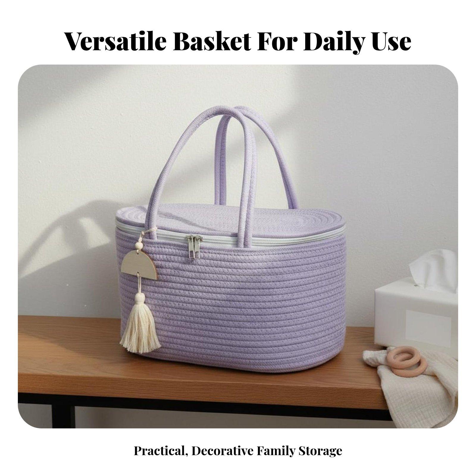 Baby Nursery Essentials - Keranjang Penyimpanan Popok dari Tali Katun