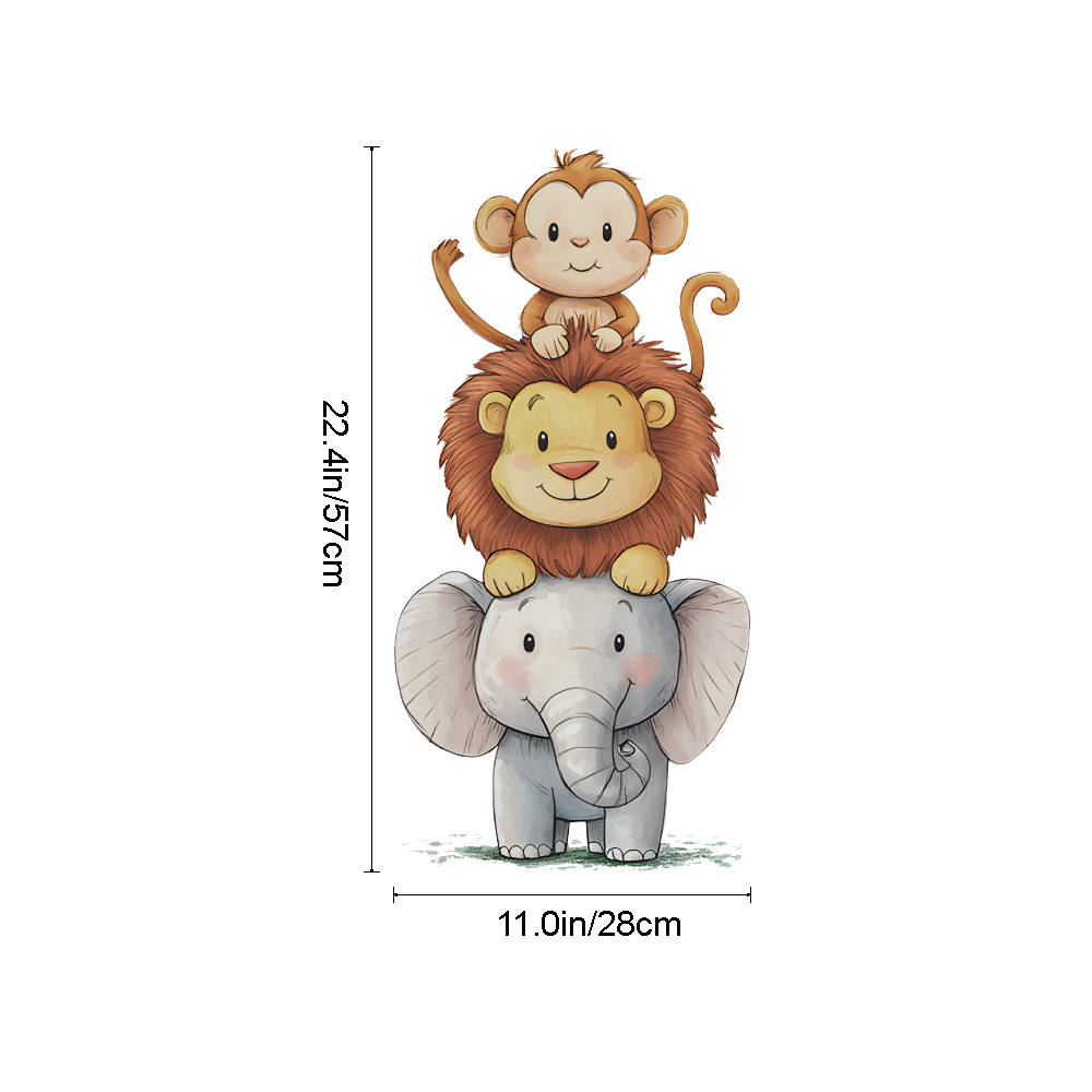 Stiker Dinding Hewan Hutan Luc - Baby Nursery Vinyl ulasan dan harga