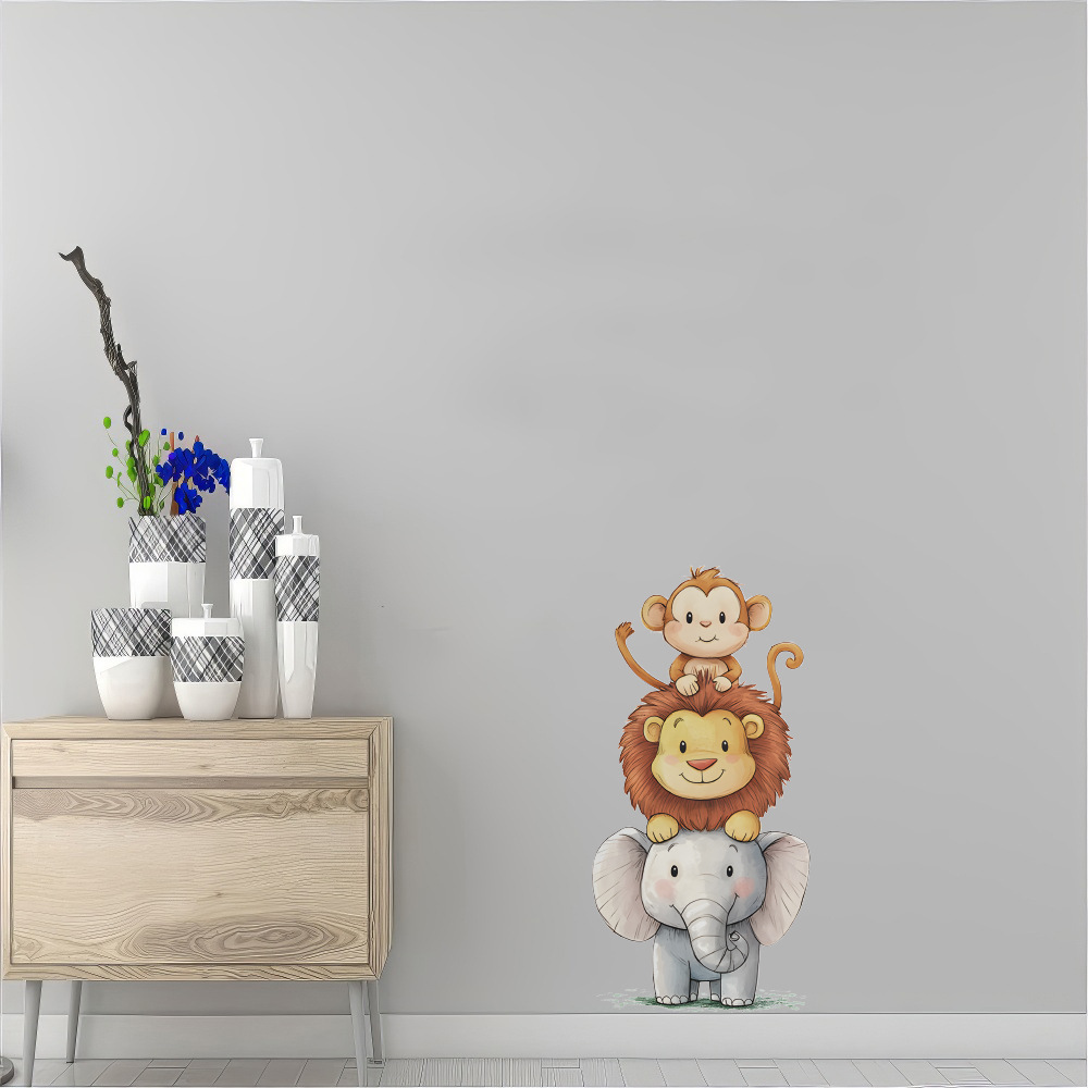 Stiker Dinding Hewan Hutan Luc - Baby Nursery Vinyl ulasan dan harga