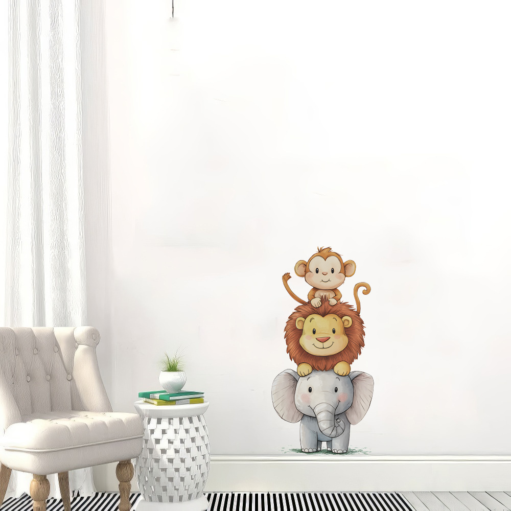 Stiker Dinding Hewan Hutan Luc - Baby Nursery Vinyl ulasan dan harga