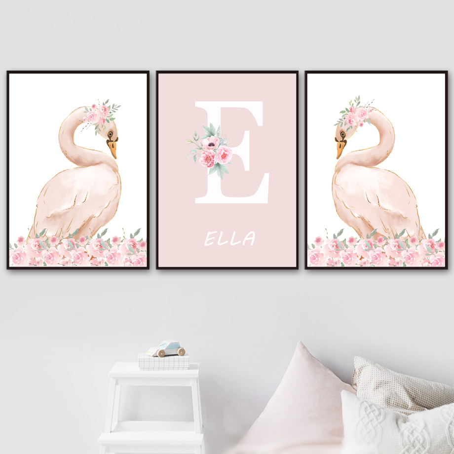 Lukisan Kanvas Pembibitan Seni - Baby Nursery Girl ulasan dan harga