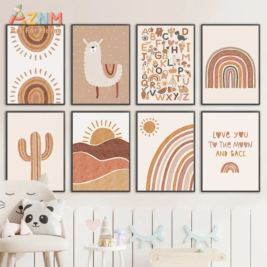 Lukisan Kanvas Seni Dinding Ka - Baby Nursery Jungle Animals ulasan dan harga