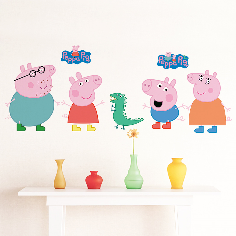 Stiker Dinding Kartun Peppa Pi - Baby Nursery Vinyl ulasan dan harga