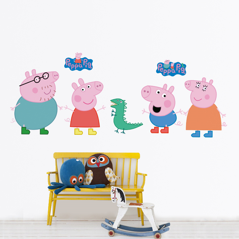 Stiker Dinding Kartun Peppa Pi - Baby Nursery Vinyl ulasan dan harga
