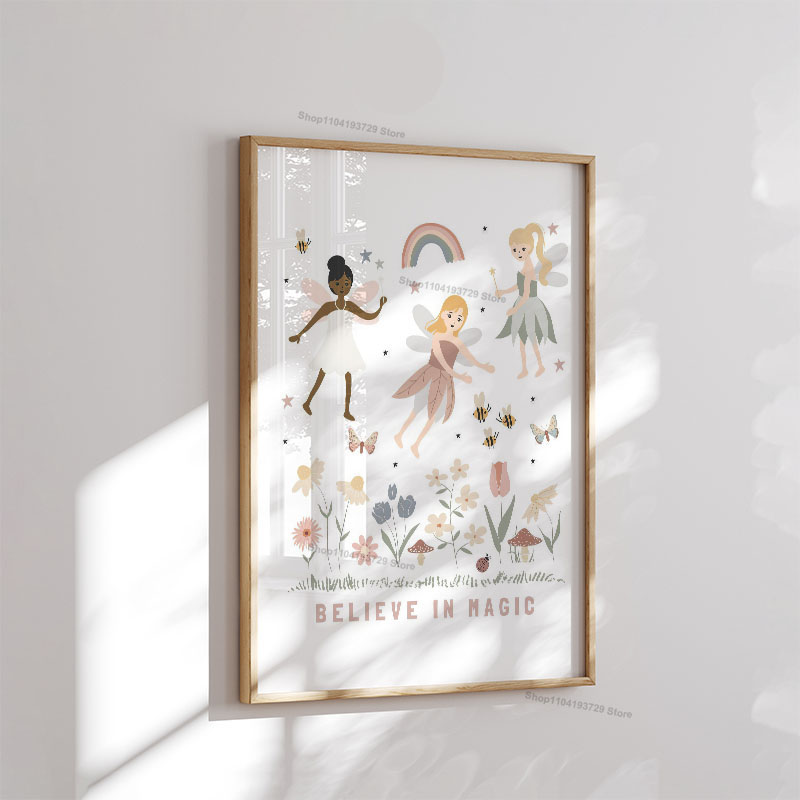 Poster Dinding Seni Kanvas Gam - Baby Nursery Girl ulasan dan harga