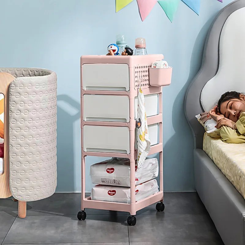 Troli Penyimpanan Mobile Cream - Baby Nursery Drawers ulasan dan harga