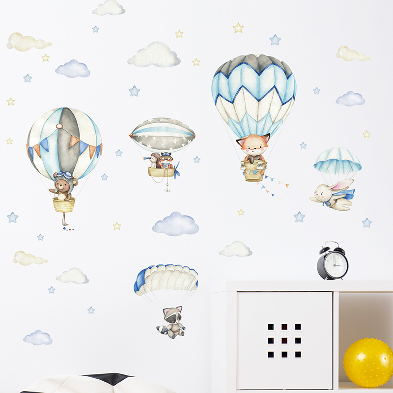 Stiker dinding balon udara hew - Baby Nursery Vinyl ulasan dan harga