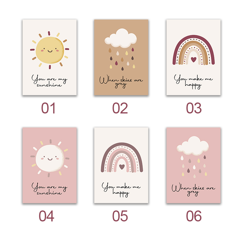 Poster kanvas seni dinding sin - Baby Nursery You Are My Sunshine ulasan dan harga