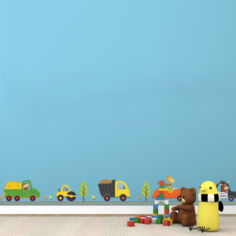 Stiker dinding Mobil binatang  - Baby Nursery Vinyl ulasan dan harga