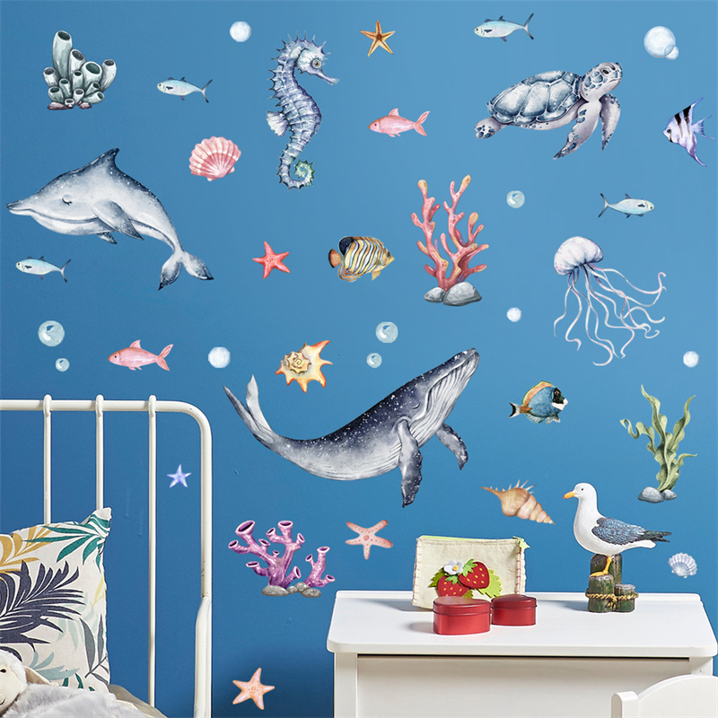 Stiker dinding hewan laut berc - Baby Nursery Vinyl ulasan dan harga