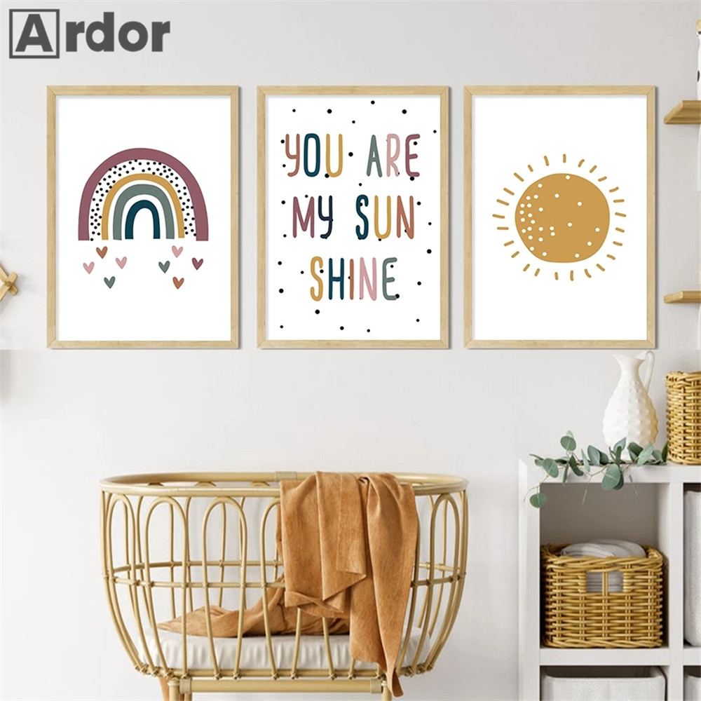 Dinding Anak-anak Print You Ar - Baby Nursery You Are My Sunshine ulasan dan harga