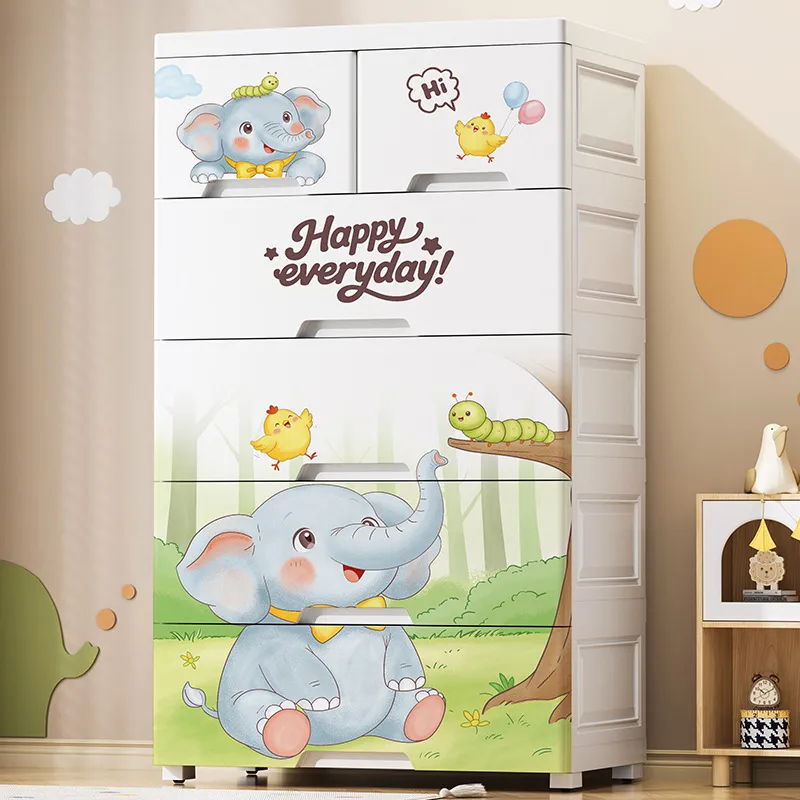 Lemari Penyimpanan Kartun Leba - Baby Nursery Drawers ulasan dan harga