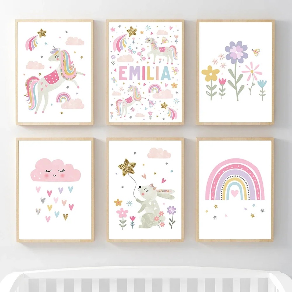 Poster Lukisan Kanvas Seni Din - Baby Nursery Girl ulasan dan harga