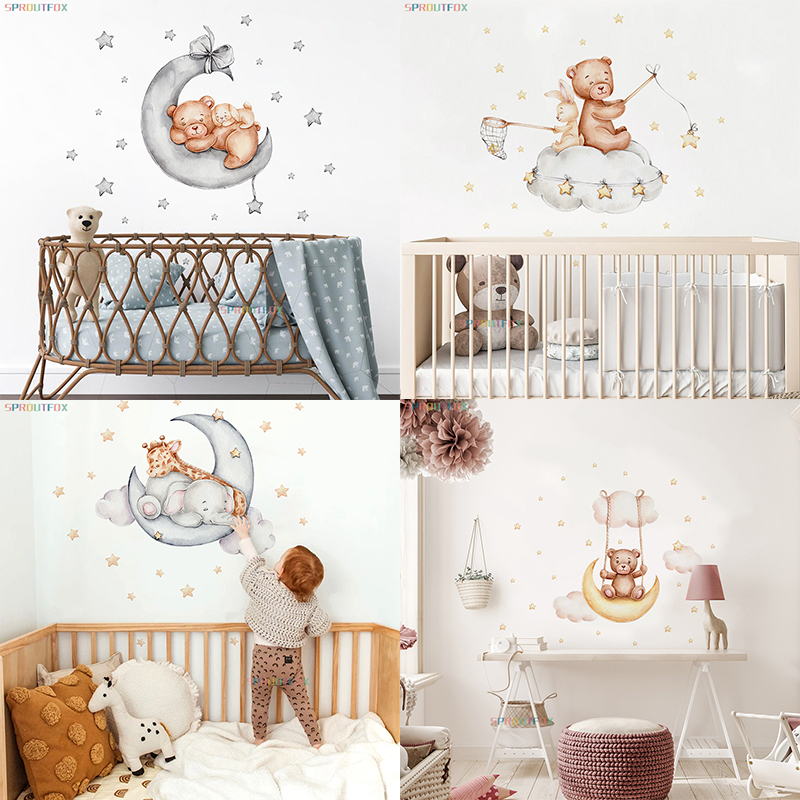 Stiker Dinding Gajah Jerapah D - Baby Nursery Vinyl ulasan dan harga