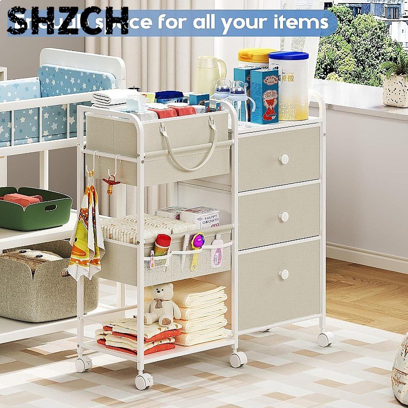 Troli Organizer Popok Bayi Kap - Baby Nursery Drawers ulasan dan harga