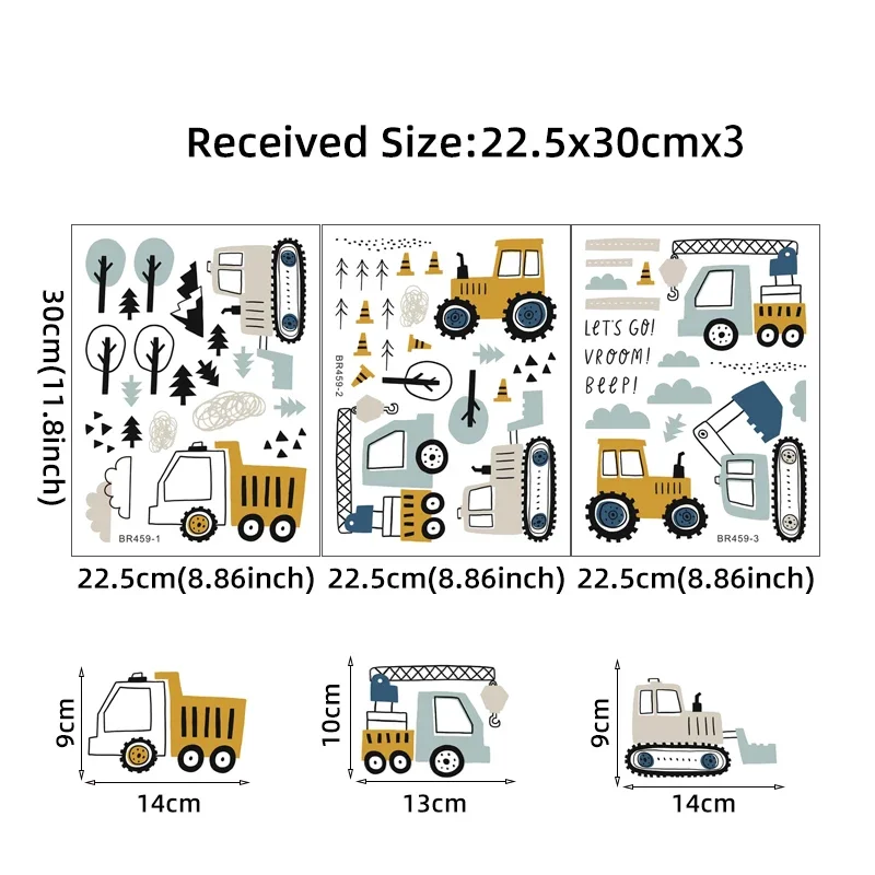 Gambar tangan lucu mobil truk  - Baby Nursery Vinyl ulasan dan harga