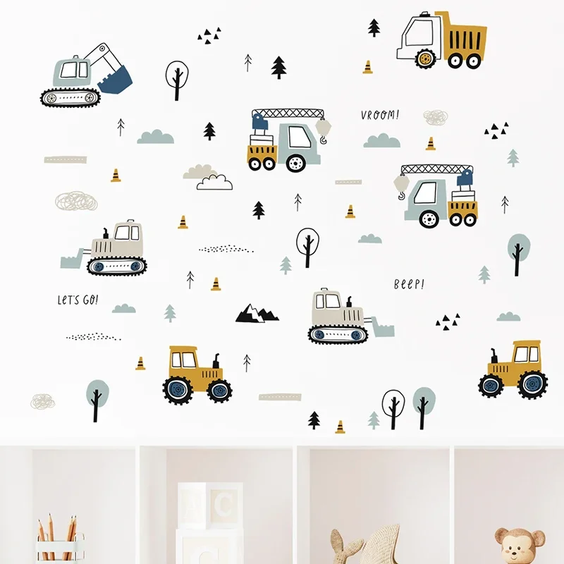 Gambar tangan lucu mobil truk  - Baby Nursery Vinyl ulasan dan harga