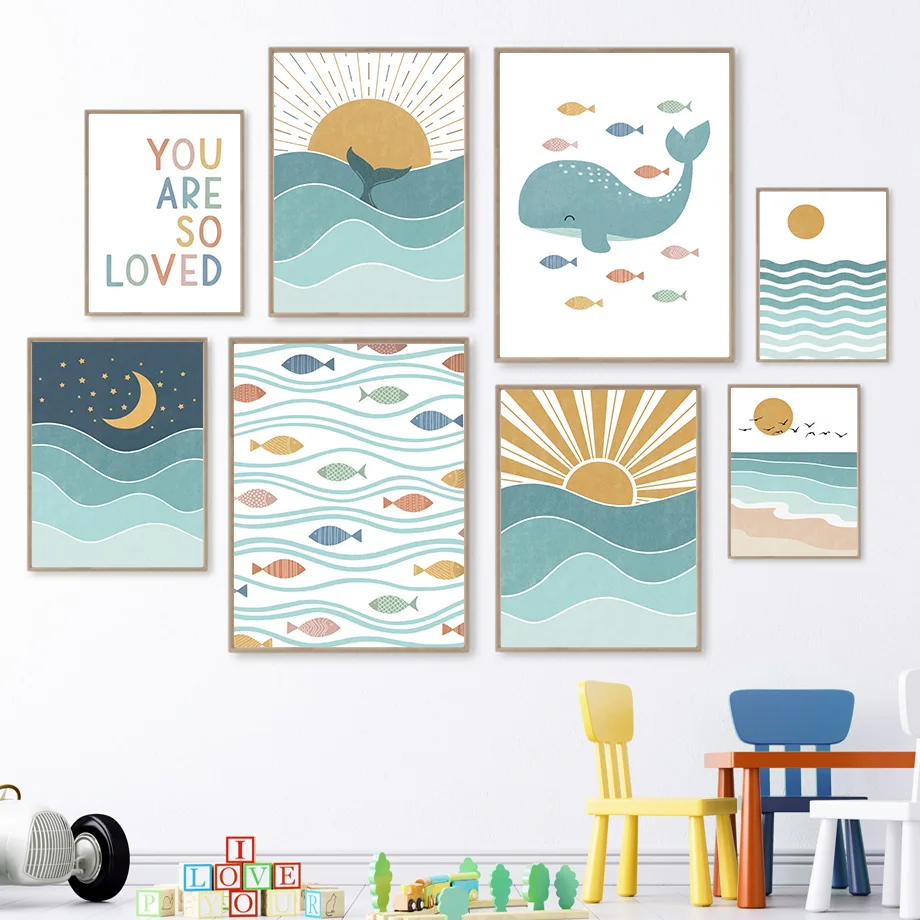 1 Buah Poster Lukisan Kanvas S - Baby Boy Nursery Quotes ulasan dan harga