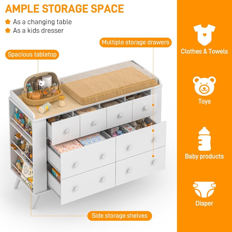 Lemari Pakaian Bayi, Lemari de - Baby Nursery Drawers ulasan dan harga