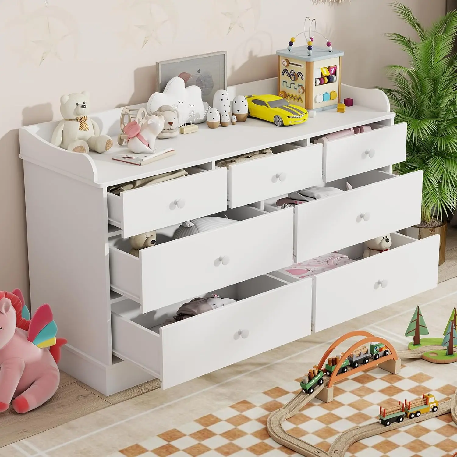 Lemari Pakaian Anak dengan 7 L - Baby Nursery Drawers ulasan dan harga