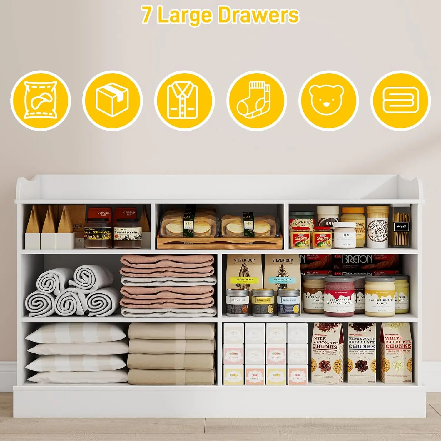 Lemari Pakaian Anak dengan 7 L - Baby Nursery Drawers ulasan dan harga